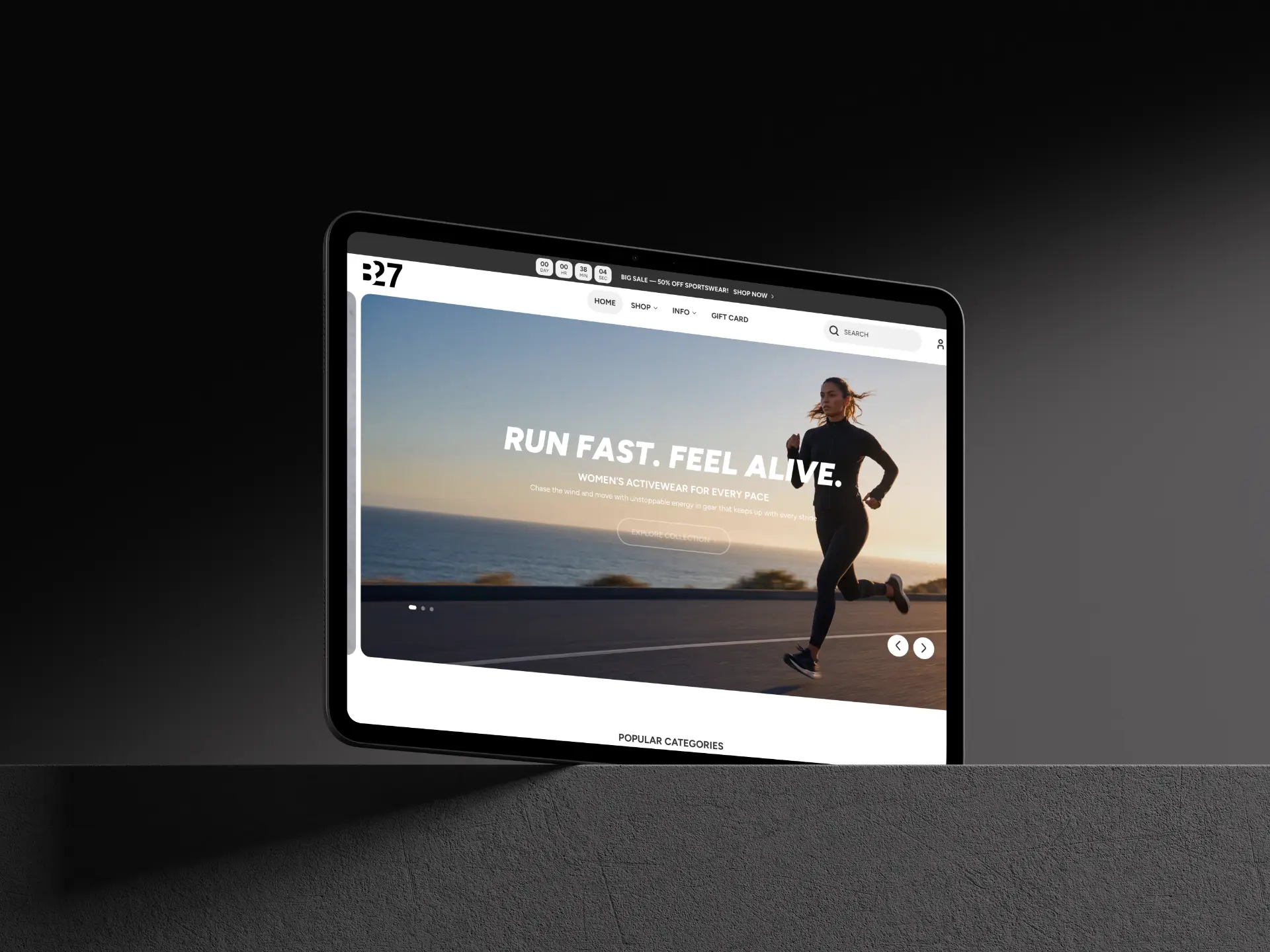 B27 — Performance apparel for everyday movement.